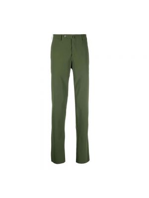 Proste spodnie slim fit Pt01 zielone