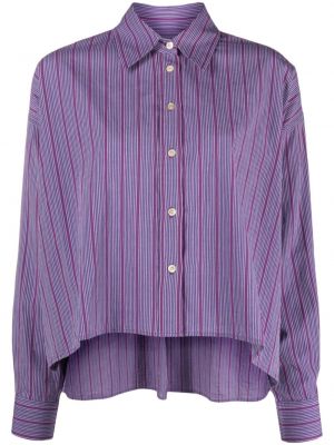 Chemise en coton à rayures à motif étoile Marant étoile violet