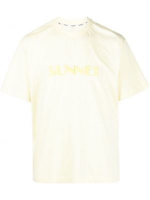 Koszulka z nadrukiem Sunnei żółta