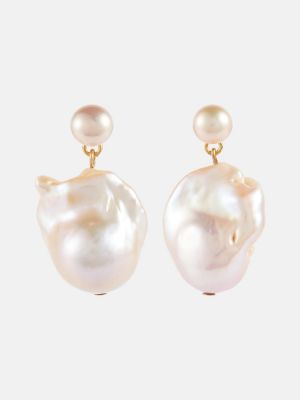 Náušnice s perlami Jennifer Behr růžové