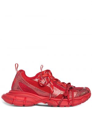 Sneakers από διχτυωτό Balenciaga κόκκινο