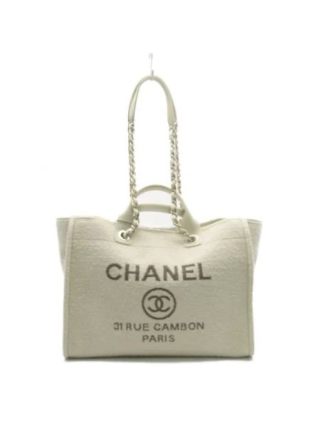 Shopperka retro Chanel Vintage biała