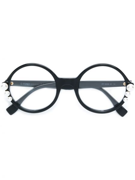 Okuliare s perlami Fendi Eyewear čierna