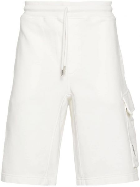 Bombažne bermuda kratke hlače C.p. Company bela