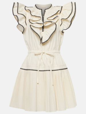 Mini vestido de algodón Ulla Johnson blanco