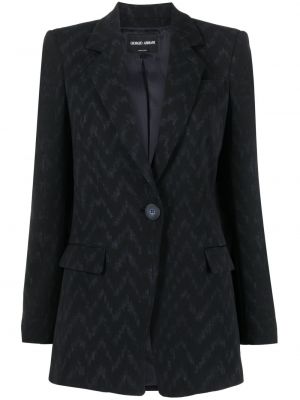 Jacke mit print Giorgio Armani schwarz