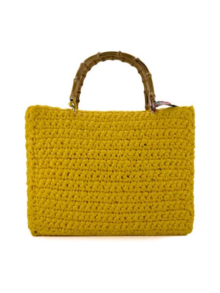 Shopper handtasche mit taschen Chica London gelb