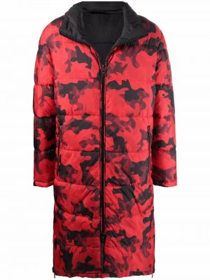 Manteau à imprimé réversible à imprimé camouflage Michael Kors rouge