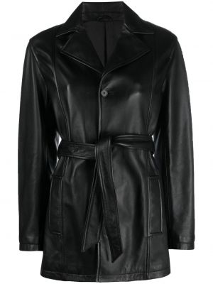 Kožená bunda Filippa K - Černá