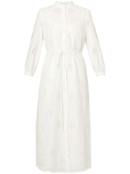 Μίντι φόρεμα με δαντέλα Erdem λευκό