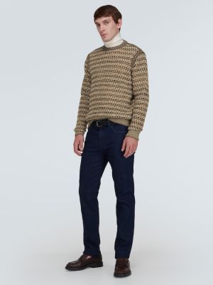 Кашмирен пуловер на райета Loro Piana
