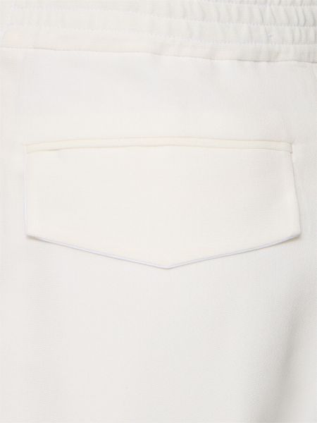 Παντελόνι με ίσιο πόδι από βισκόζη Victoria Beckham λευκό