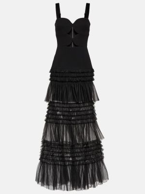 Maksi suknelė iš tiulio Rebecca Vallance juoda
