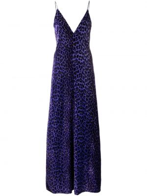 Raštuotas maksi suknelė velvetinis leopardinis Forte_forte