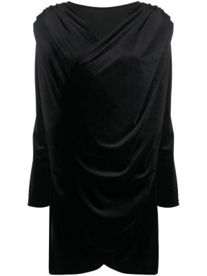 Mini obleka z draperijo Alchemy črna