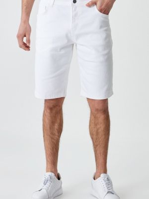 Pantaloni scurți slim fit Altinyildiz Classics alb