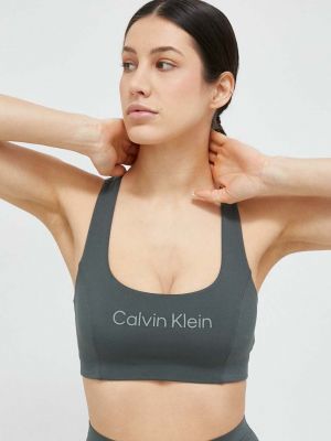 Sportovní podprsenka Calvin Klein Performance Essentials zelená barva