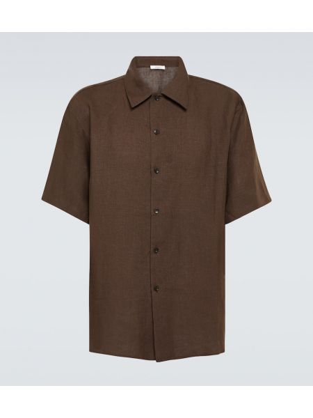 Chemise en lin Commas marron