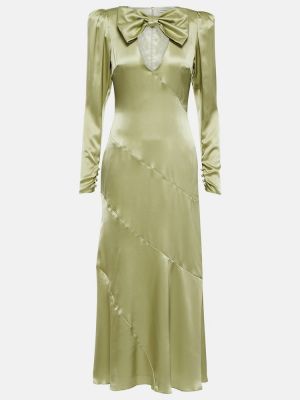 Svilena maksi haljina Alessandra Rich zelena