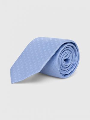 Копринена вратовръзка Calvin Klein синьо
