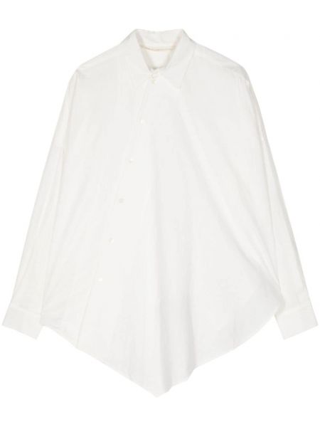 Asymmetrische hemd aus baumwoll Forme D'expression weiß