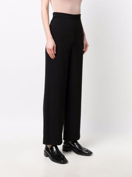 Rovné kalhoty Hermès černé