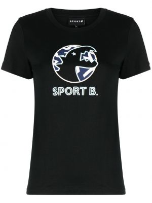 T-shirt ricamato Sport B. By Agnès B. nero