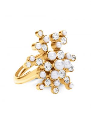 Prsten s perlami Oscar De La Renta zlatý