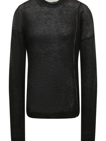 Льняной пуловер Isabel Benenato черный