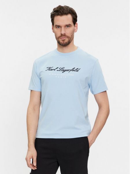 Тениска Karl Lagerfeld синьо
