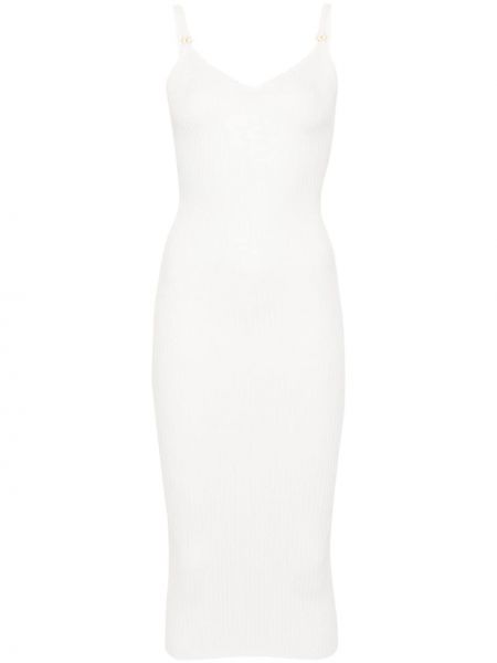 Μίντι φόρεμα Elisabetta Franchi λευκό