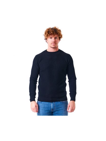 Sweter z wełny merino Filippo De Laurentiis niebieski