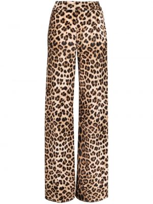 Pantalon à imprimé à imprimé léopard large Philipp Plein
