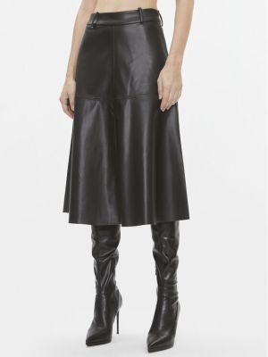 Priliehavá kožená sukňa Bruuns Bazaar čierna