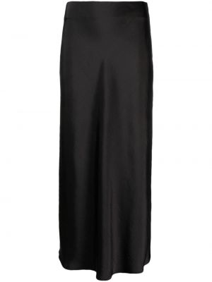Saténové dlouhá sukně Claudie Pierlot černé