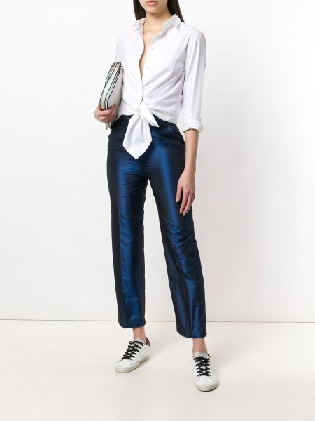Pantalones rectos Yves Saint Laurent Pre-owned azul