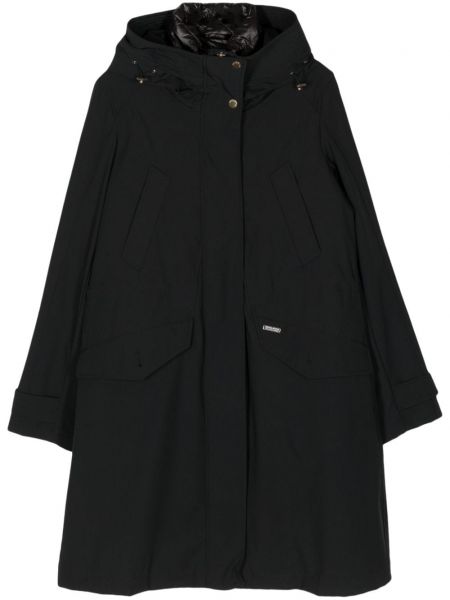 Kapucnis öves kabát Woolrich fekete