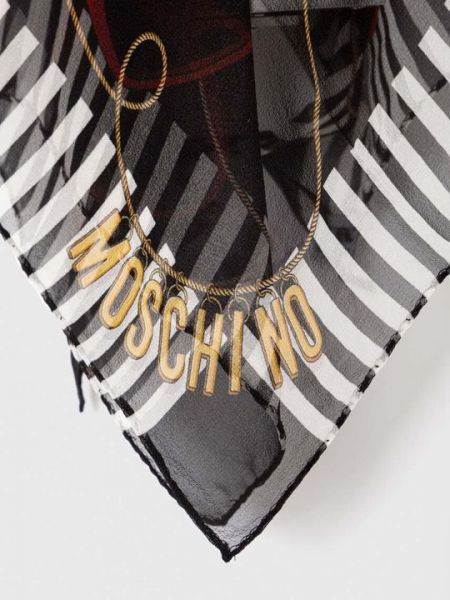 Шелковый платок Moschino черный