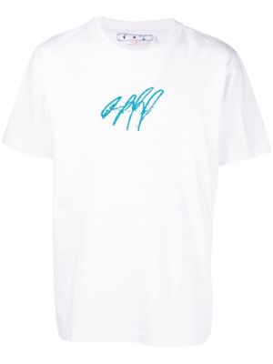 T-krekls ar izšuvumiem Off-white balts