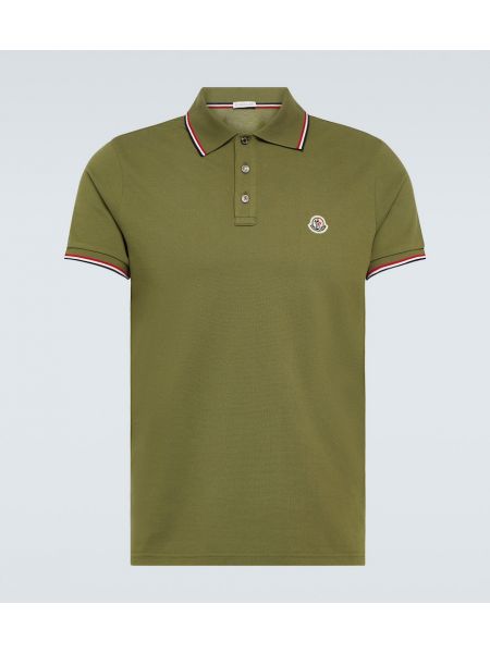 Poloshirt i bomuld Moncler grøn