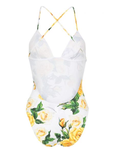 Raštuotas gėlėtas maudymosi kostiumėlis Dolce & Gabbana