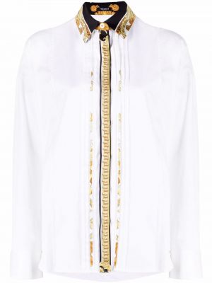 Camisa con estampado Versace blanco