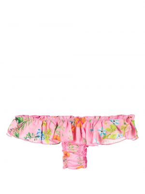 Geblümt bikini mit print mit rüschen Cynthia Rowley pink