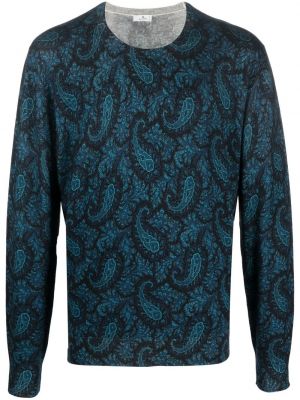 Paisley-muster mustriline pullover Etro