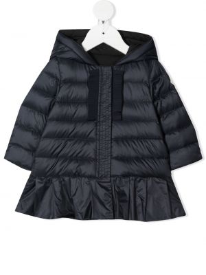 Hette zip lang jakke for jenter Moncler Enfant blå