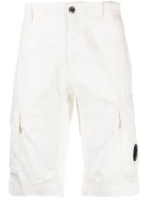 Pantaloni scurți cargo din bumbac C.p. Company alb
