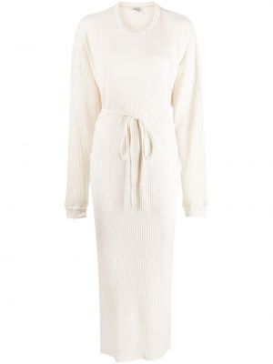 Βαμβακερή μίντι φόρεμα Baserange λευκό