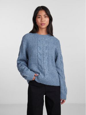 Sweter Pieces niebieski
