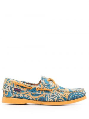 Flate sko med paisley-trykk Sebago gul