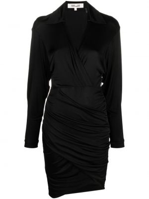Koktejl obleka Dvf Diane Von Furstenberg črna